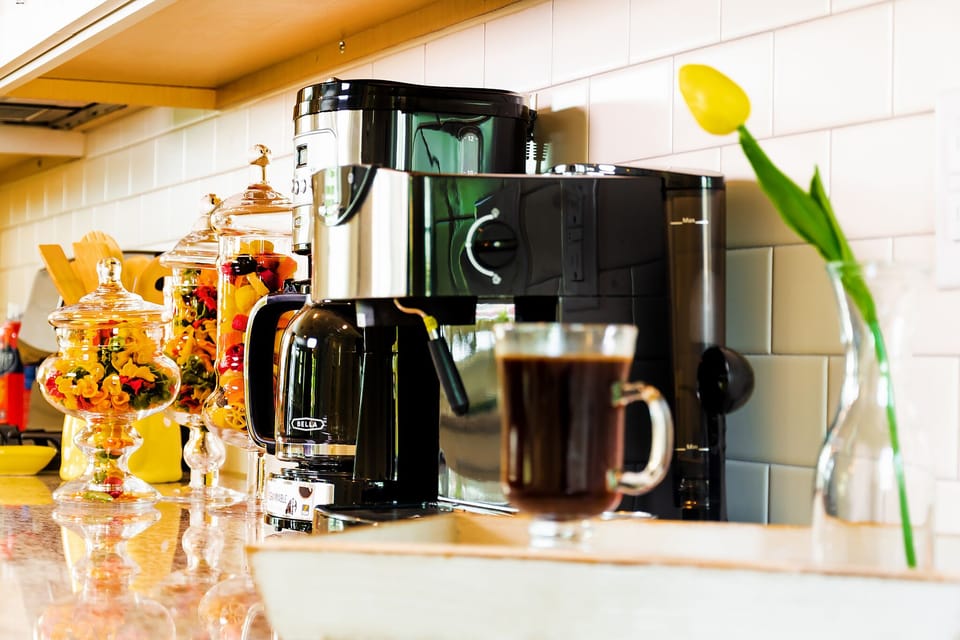 Enjoy a hot cup of fresh coffee
