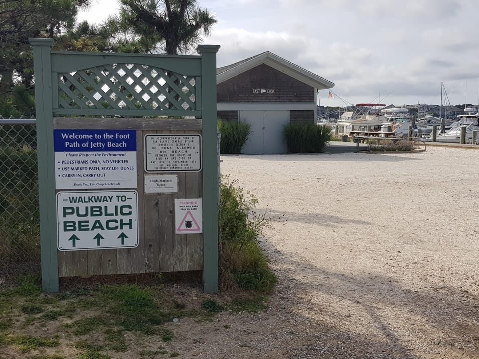 East Chop Jetty Beach.  15 minute walking distance.
