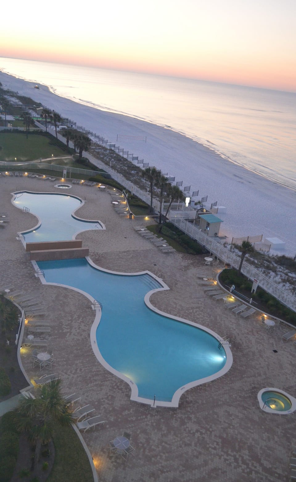 Pools at sunrise