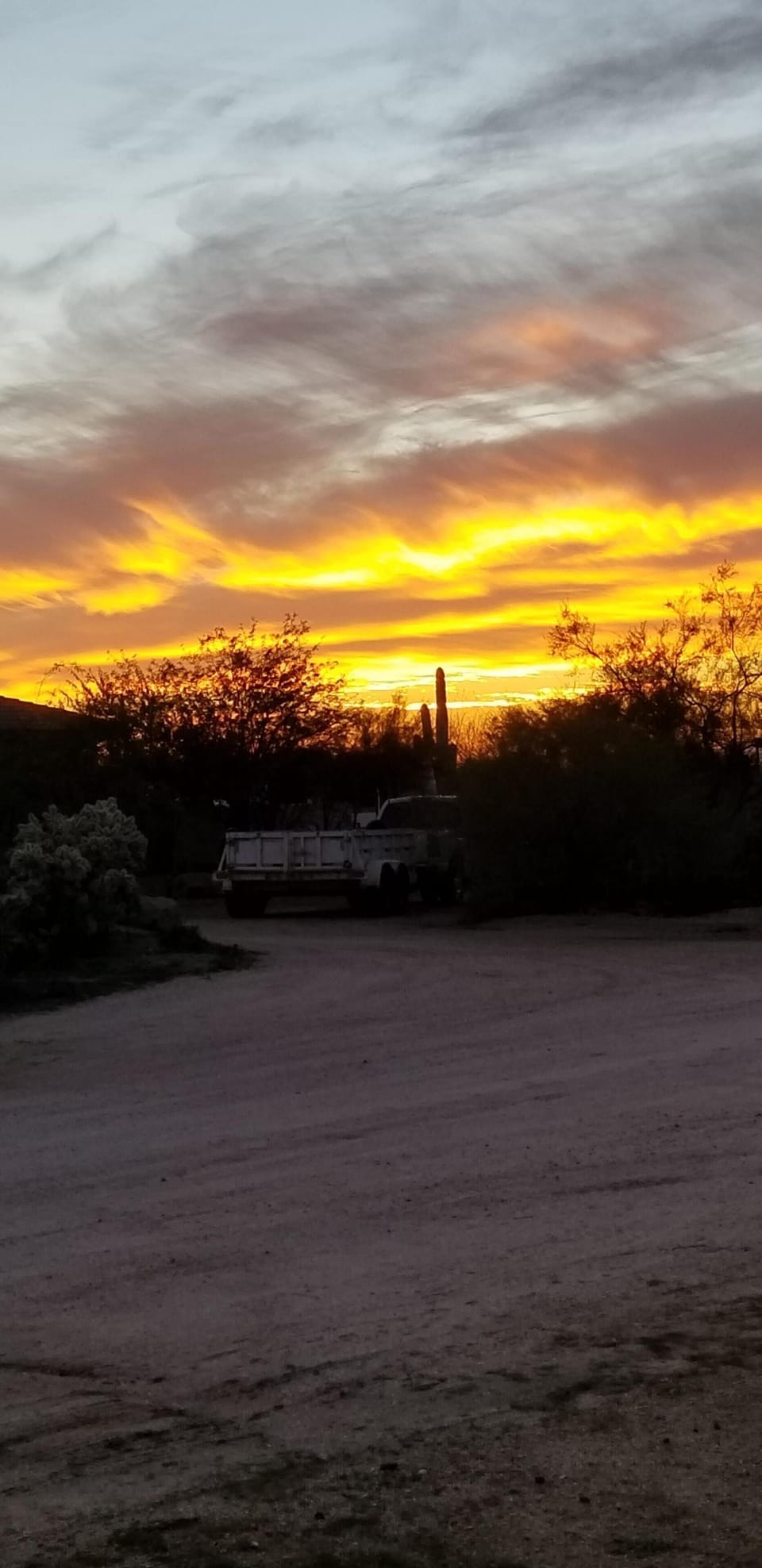 Sunset in front