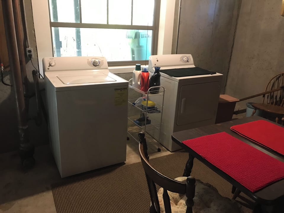 Washer and Dryer in Basement