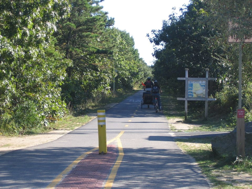 Bike Trail that spans the entire cape. Two tenths of a mile from cottage.