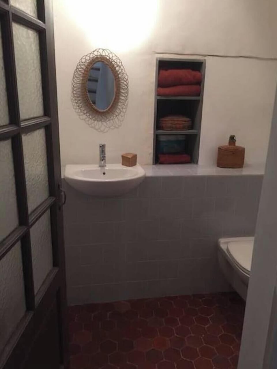 1st floor bathroom with large shower