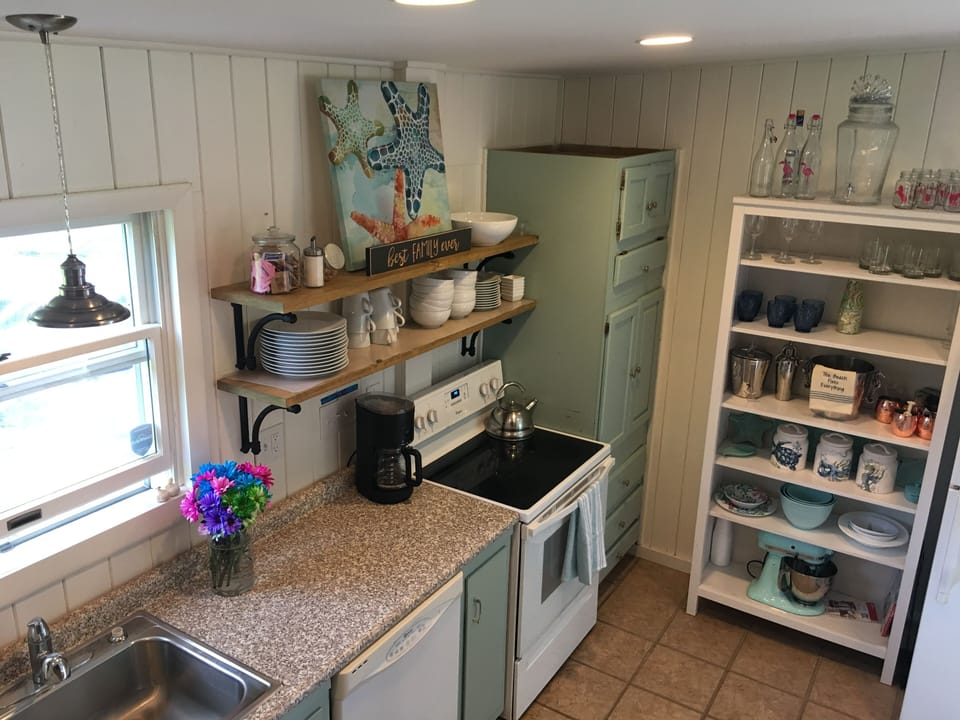 Kitchen is stocked with all you need to make a gourmet meal or yummy apps!