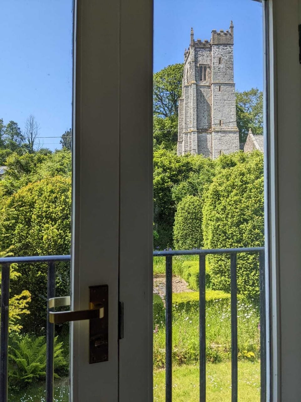 View of church from sitting room