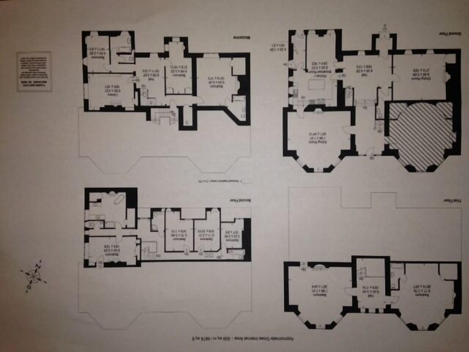 The Floor plan of the house.  