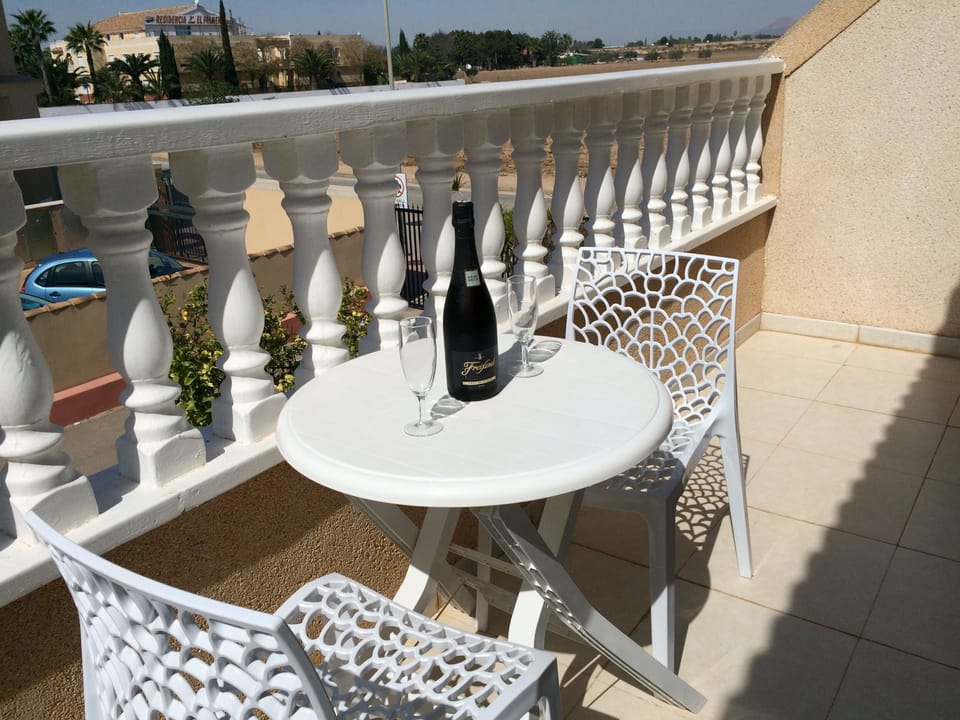 Master bedroom balcony, breakfast al fesco or sunbathe all day - south facing