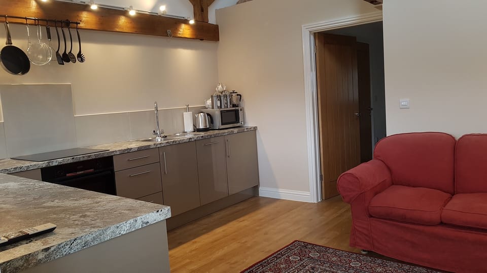 Open plan kitchen/lounge.