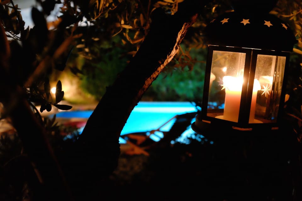 pool at night