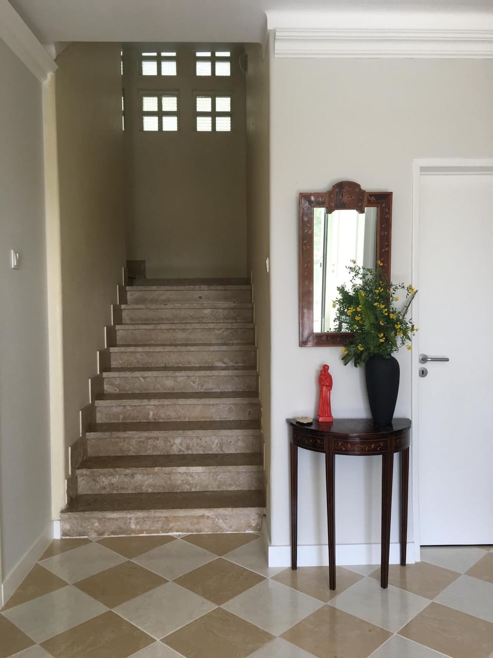 stairs for the next level , floor 1