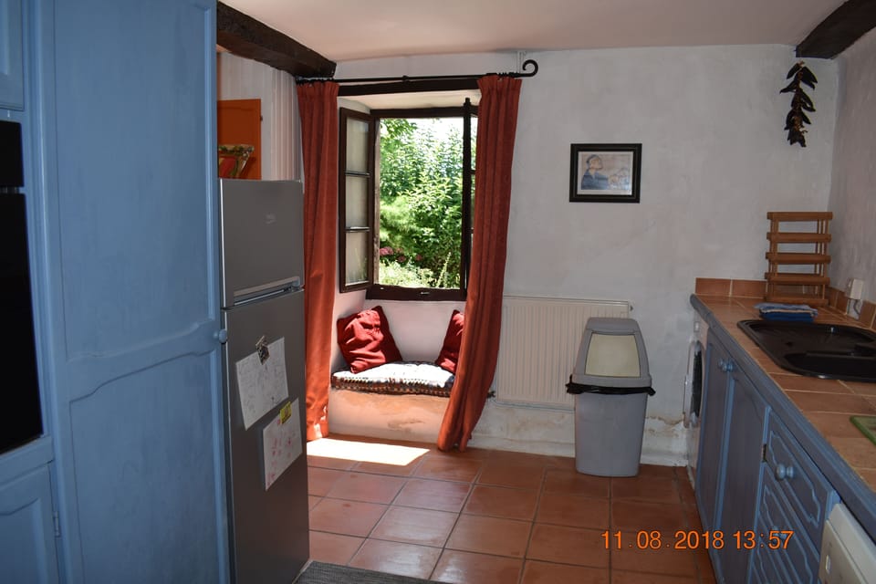 View from the kitchen into the front garden