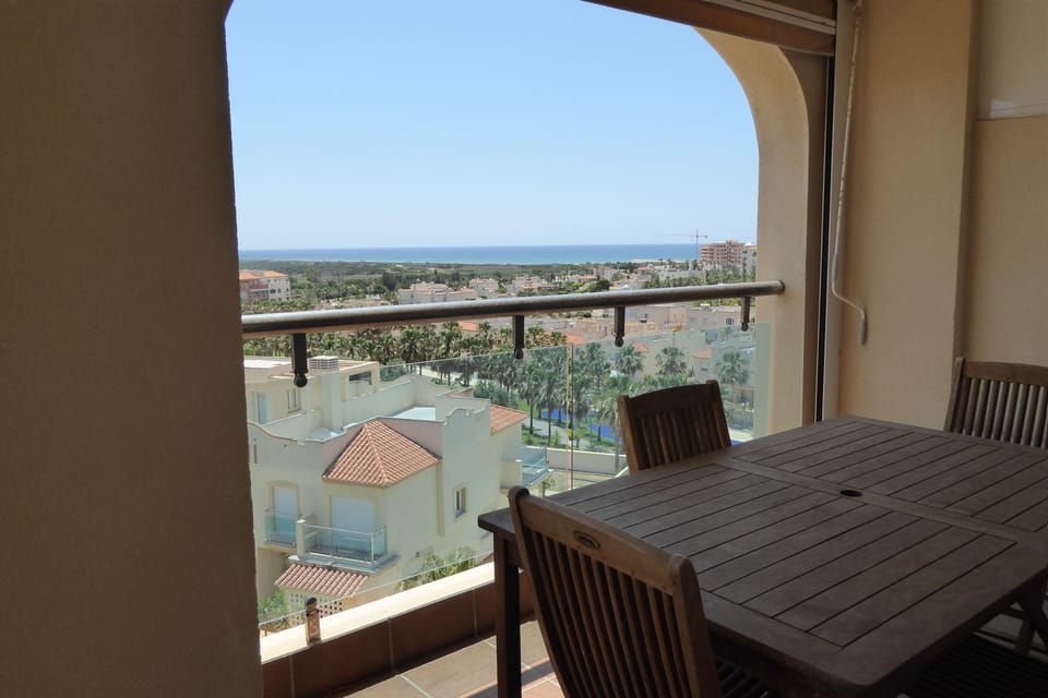 On the balcony
