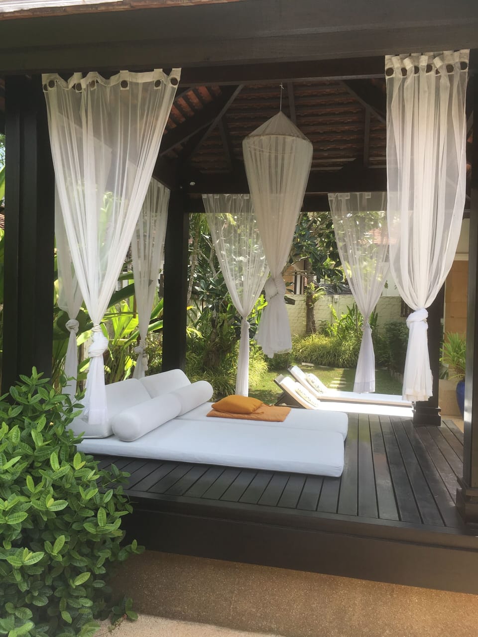 The sala, pavillion, a wonderful shade for relaxing near  private swimming pool.