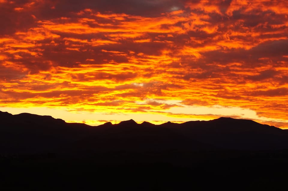Spring sunrise over the Monts du Cantal
