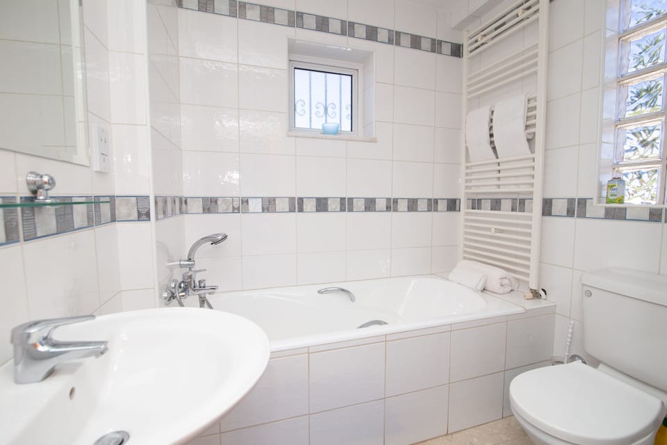 Upstairs bathroom with a separate shower enclosure too