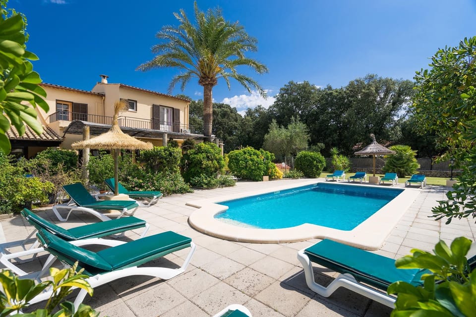 Outside villa