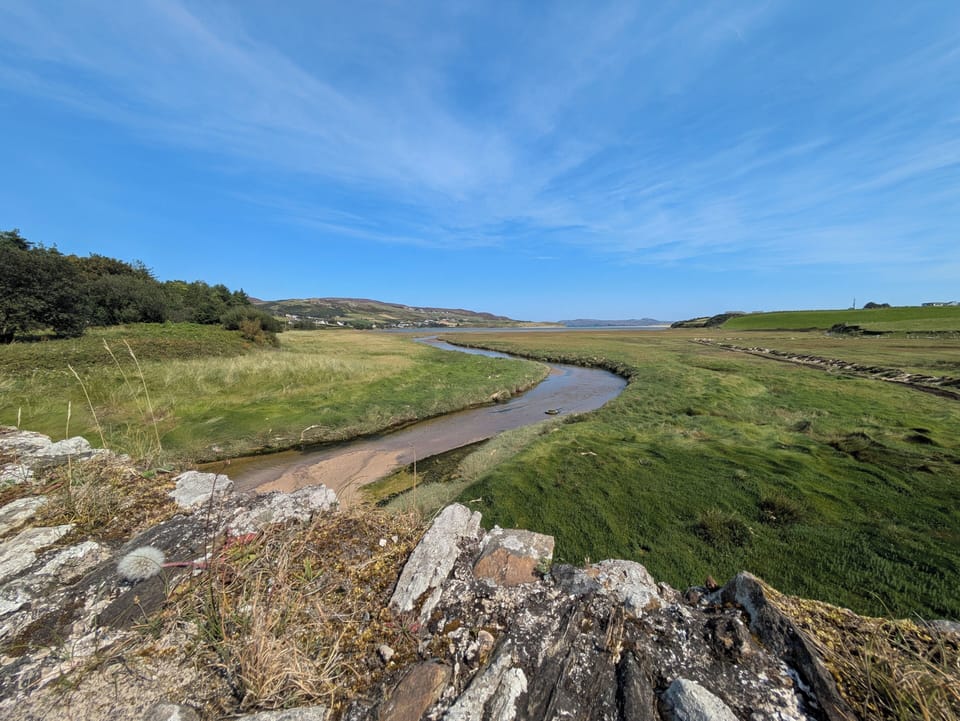 View out to the bay from the stone bridge 