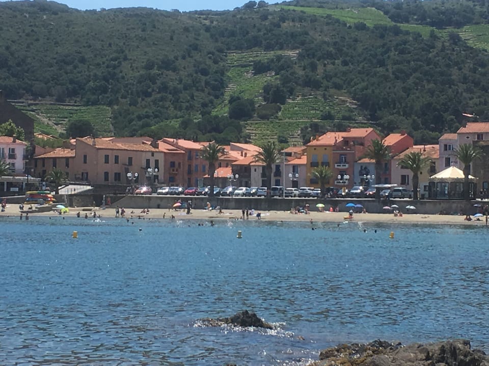 photo looking back at our house and the Faubourg beach