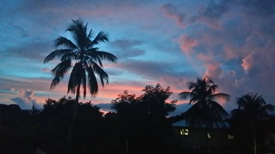 sunset from the balcony