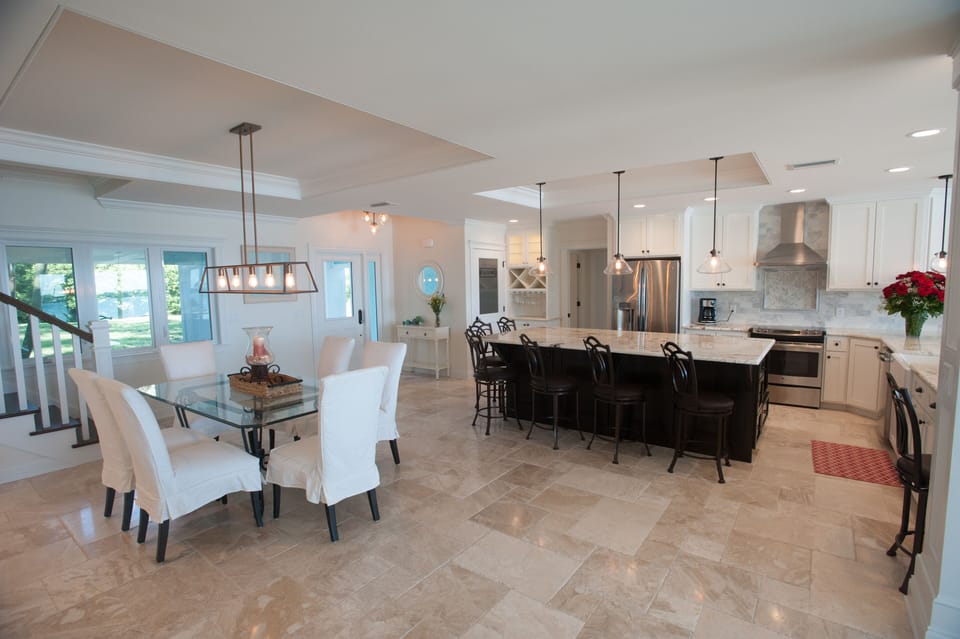 Open concept dining room and kitchen