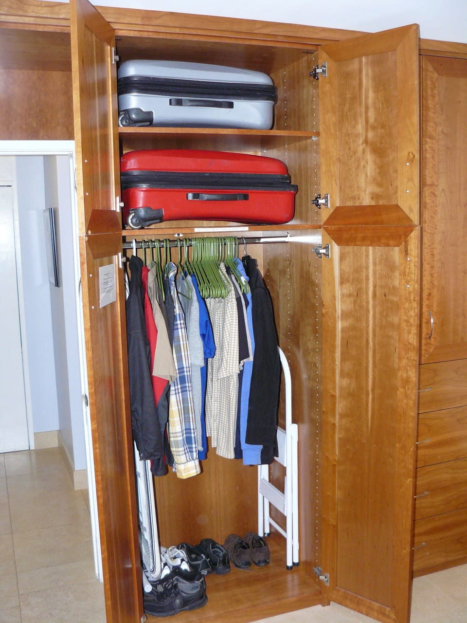 Part of the guest storage.  There area also two chests of drawers.