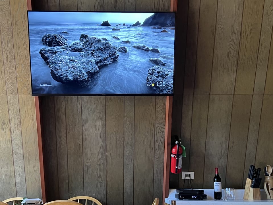 Sony 4K 60” smart-tv in living room for family/romantic movie nights