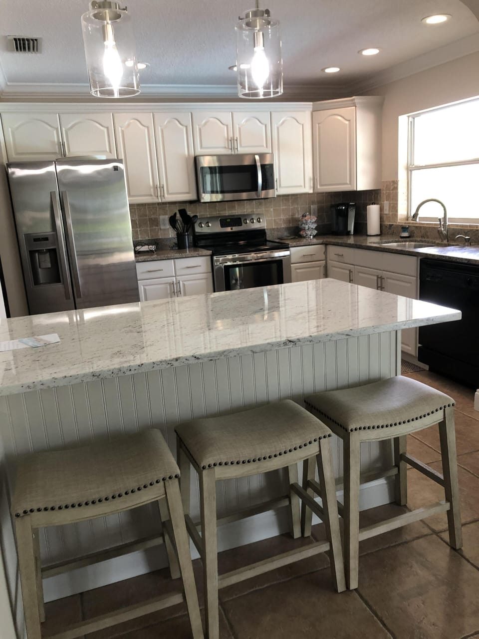 Kitchen... island seating for three