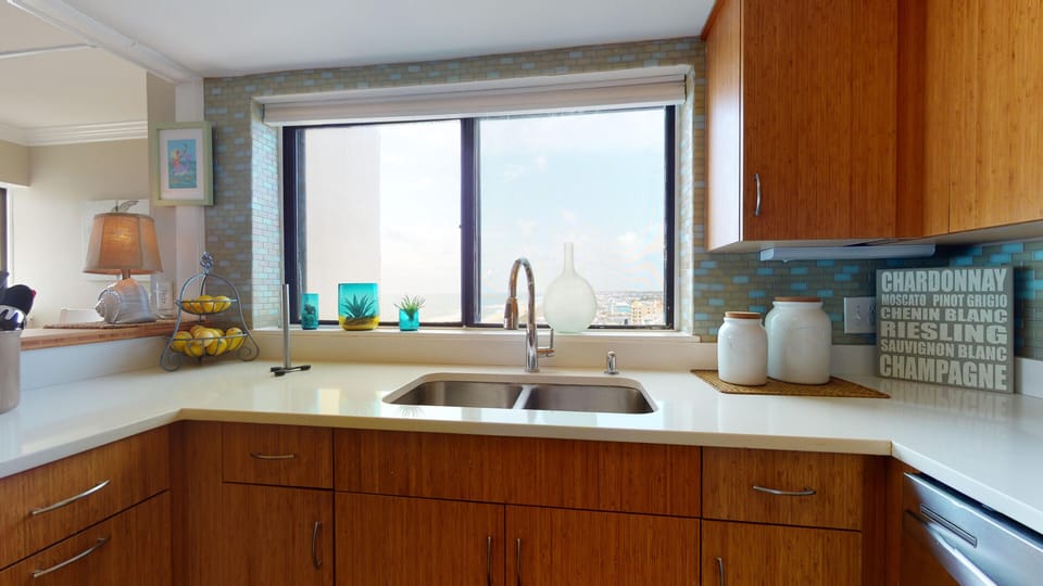 Kitchen area with Ocean Views