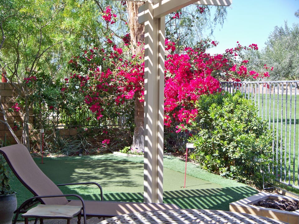 Patio:  Barbeque, firepit, putting green.  Fairway views.