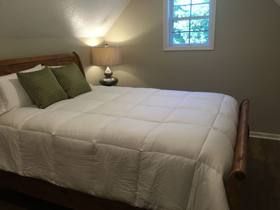 We do have an auxiliary air conditioner to keep the upstairs loft cool.