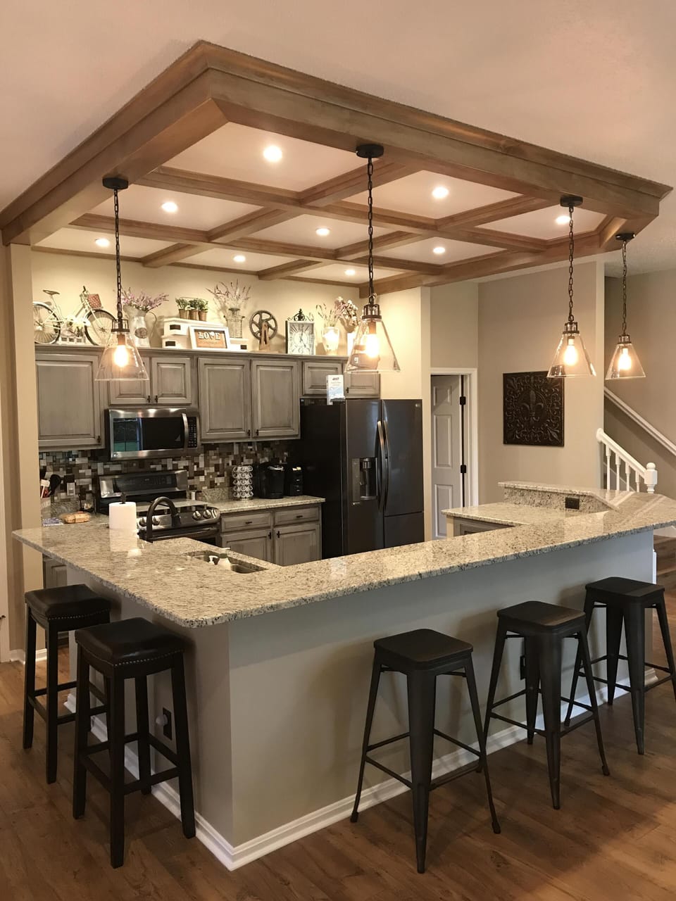 The fully stocked kitchen was completely renovated in 2017.