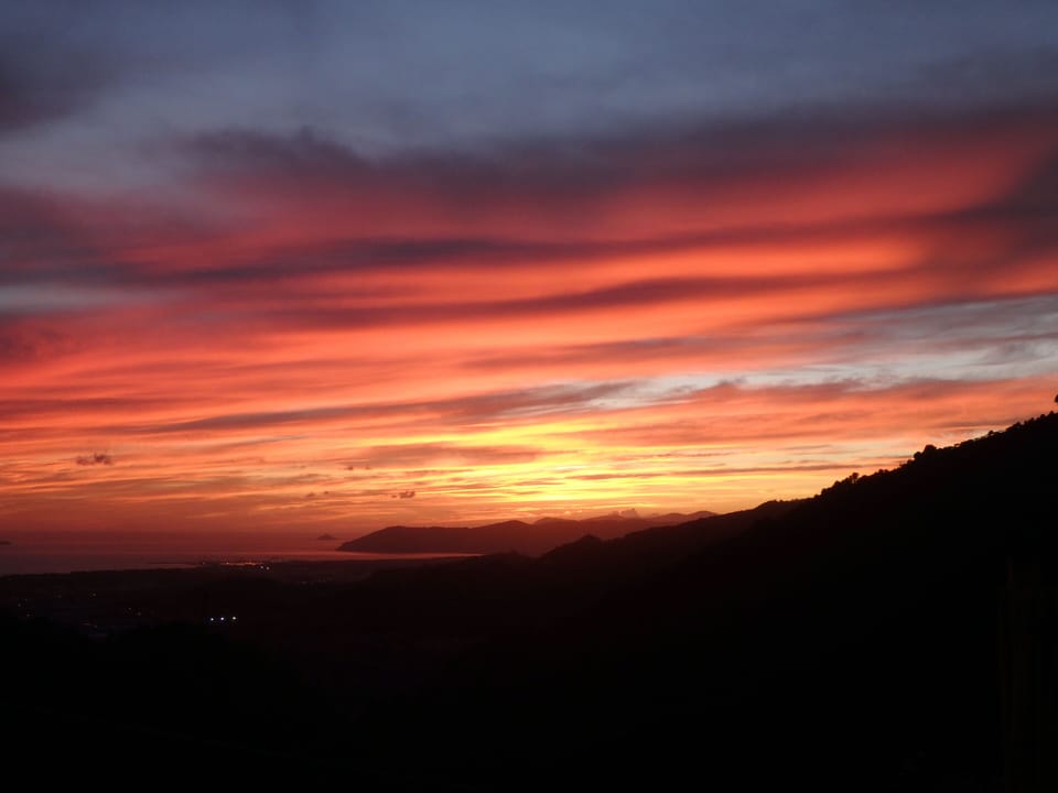 Breathtaking sunset from the bedroom window 