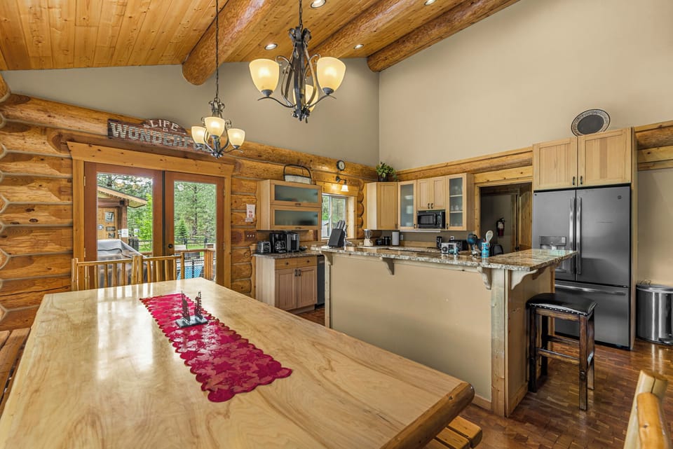 Full Main Kitchen, Doors out to BBQ & Deck