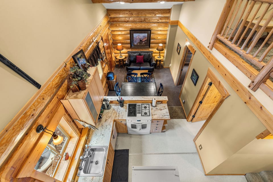 Back Kitchen, with Loft (3 twins) Full Bath, King Bedroom. 