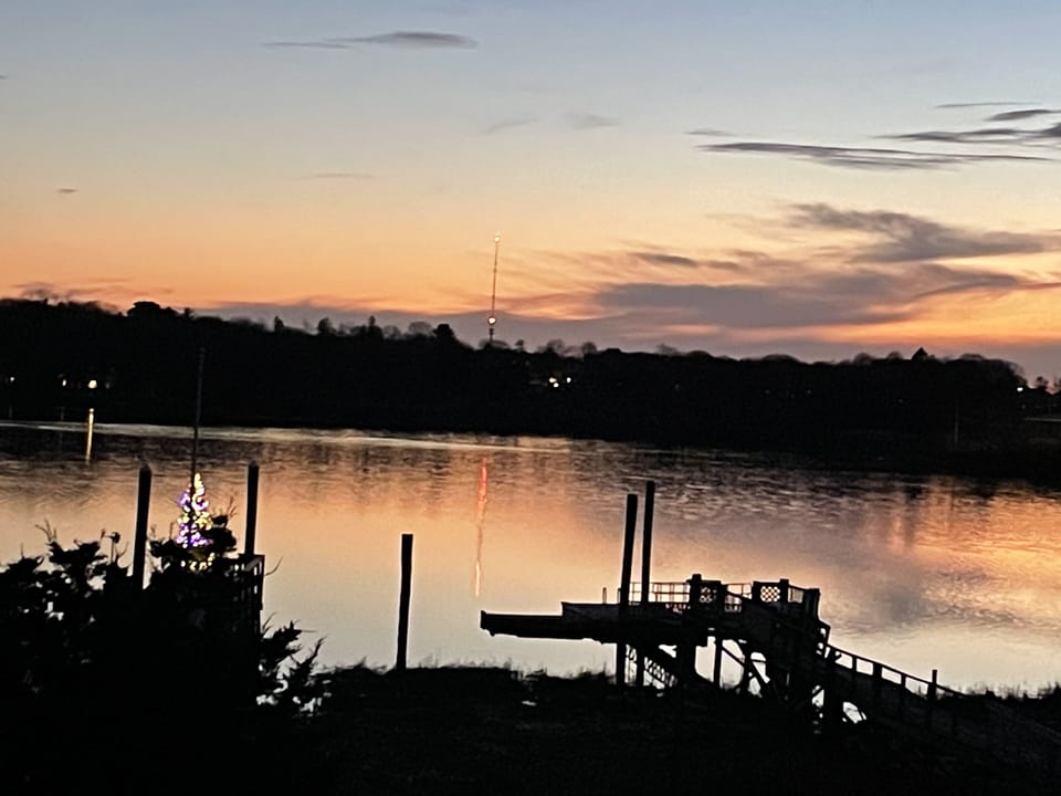 Backyard Winter sunset