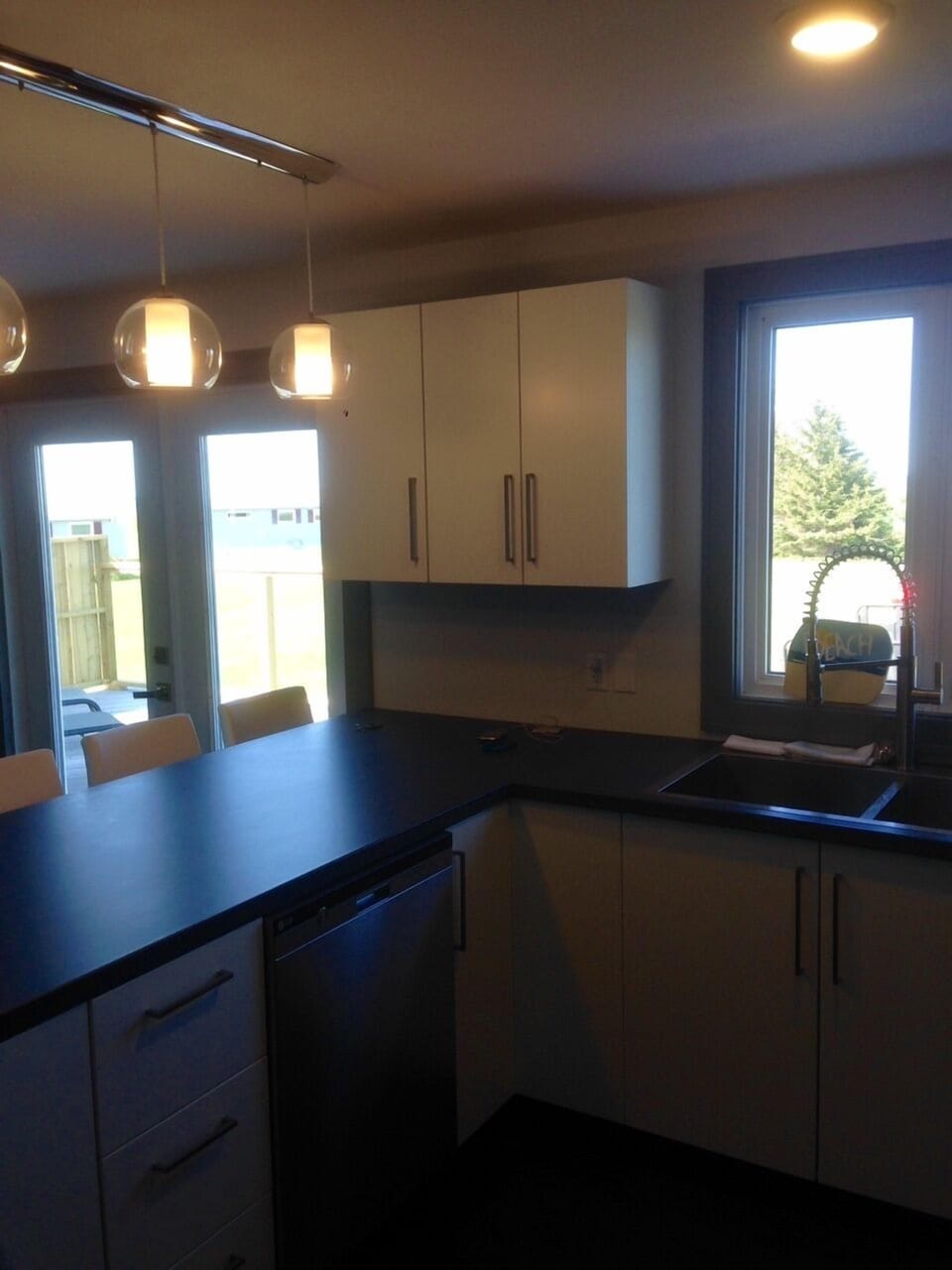 Open kitchen with an ocean view!