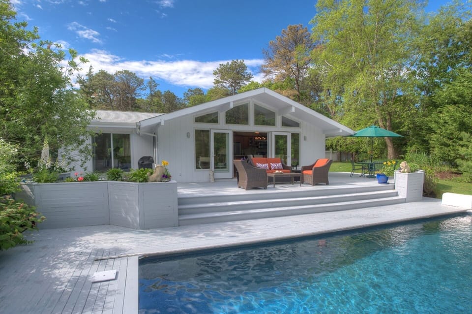 Outdoor Living & Dining on a huge deck