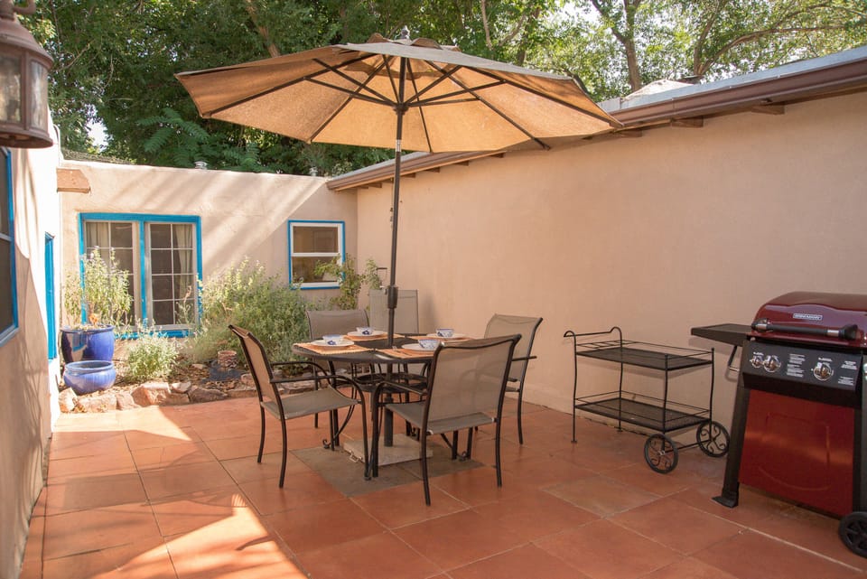 Backyard patio area