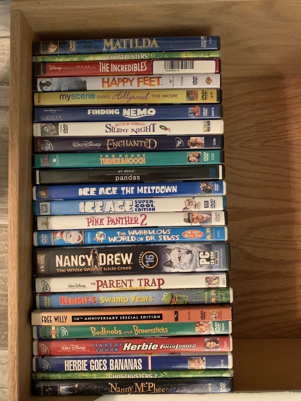 Lots of children's movies.