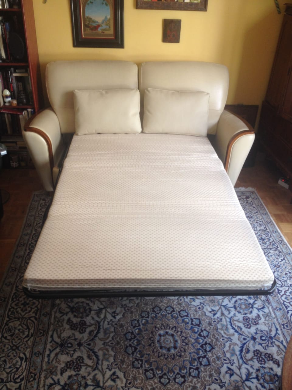 The sofa-bed in the living room 