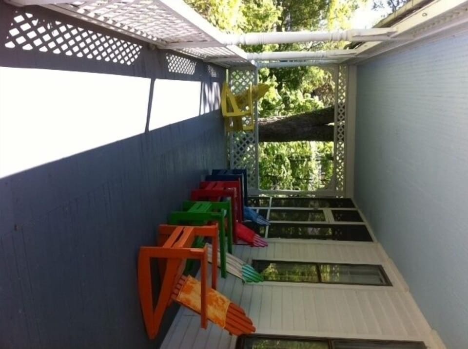 front porch with adirondacks 