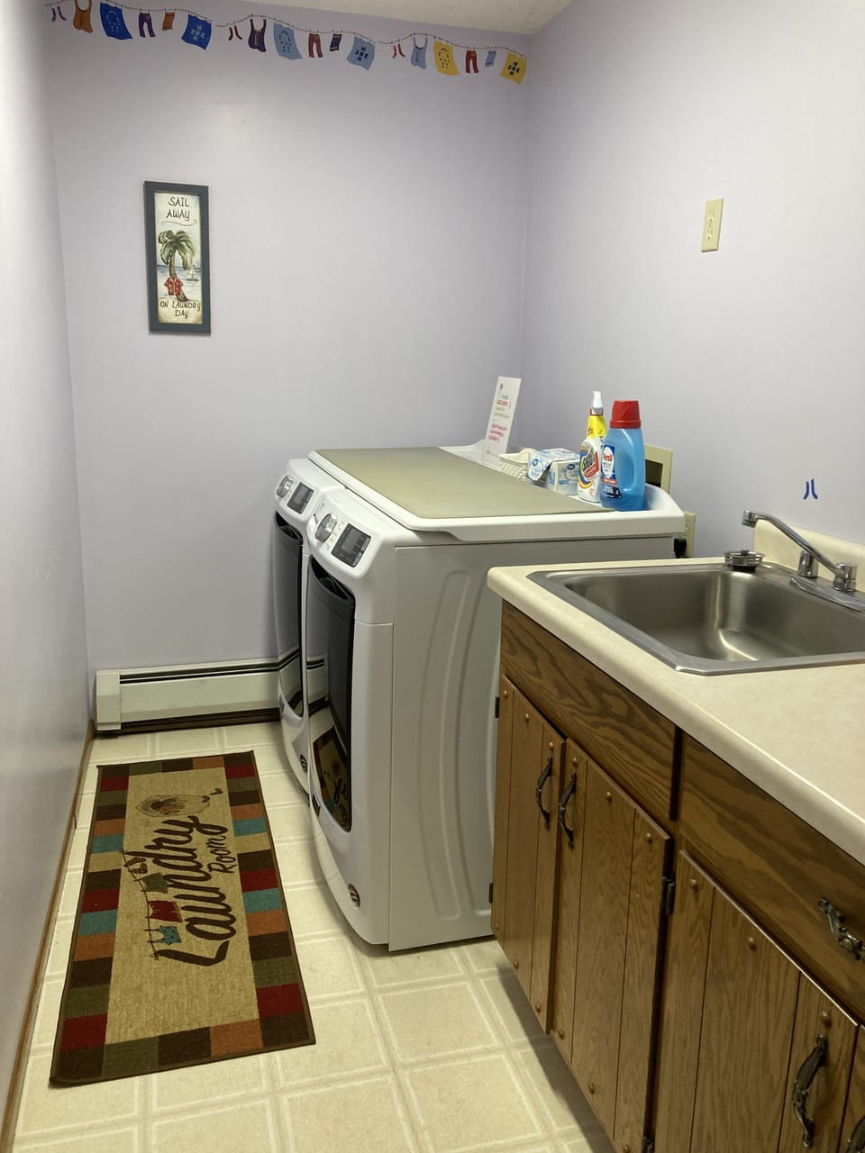 New washer and dryer for guest use
