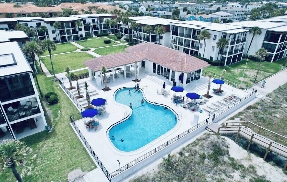 VIEW OF OCEANFRONT POOL AND CLUBHOUSE
