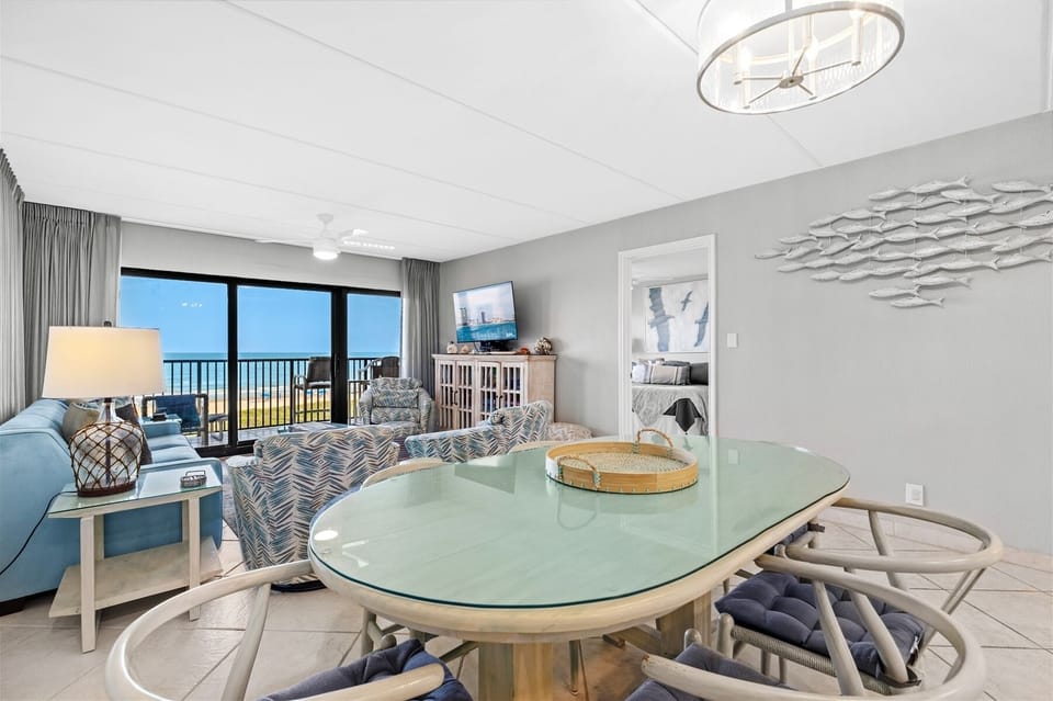 The Dining Area Has a Spectacular Ocean View