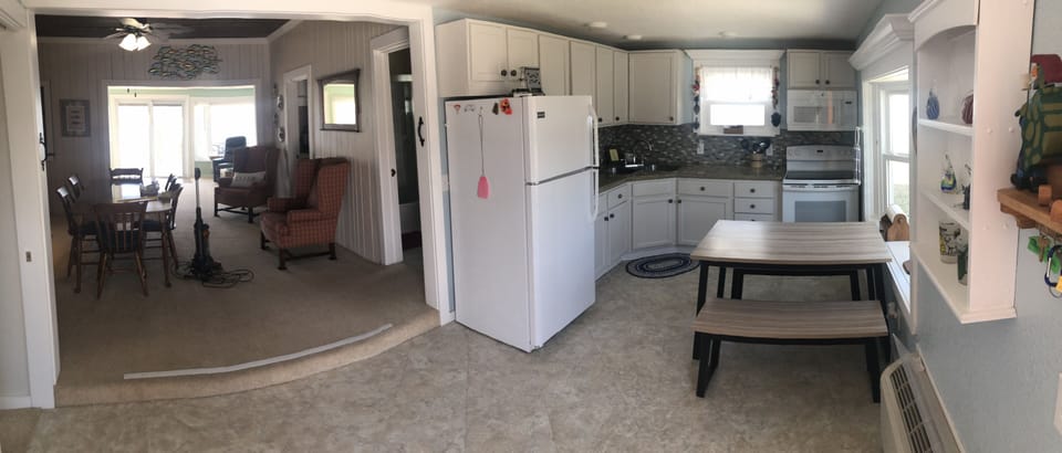 kitchen and dining room