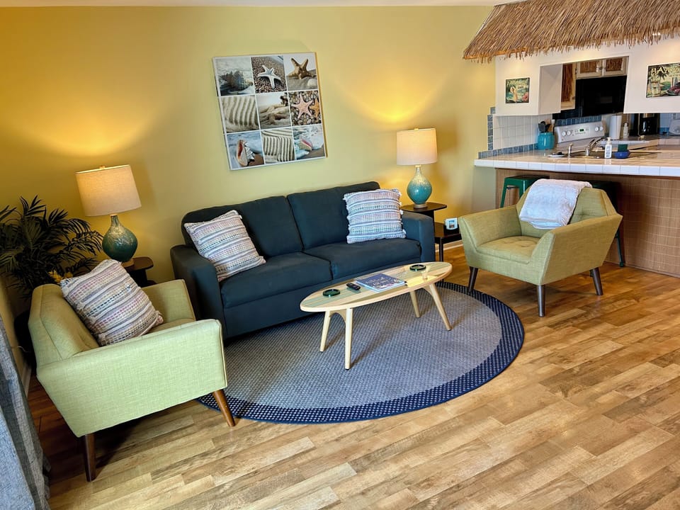 Living Room with Queen size sofa bed
