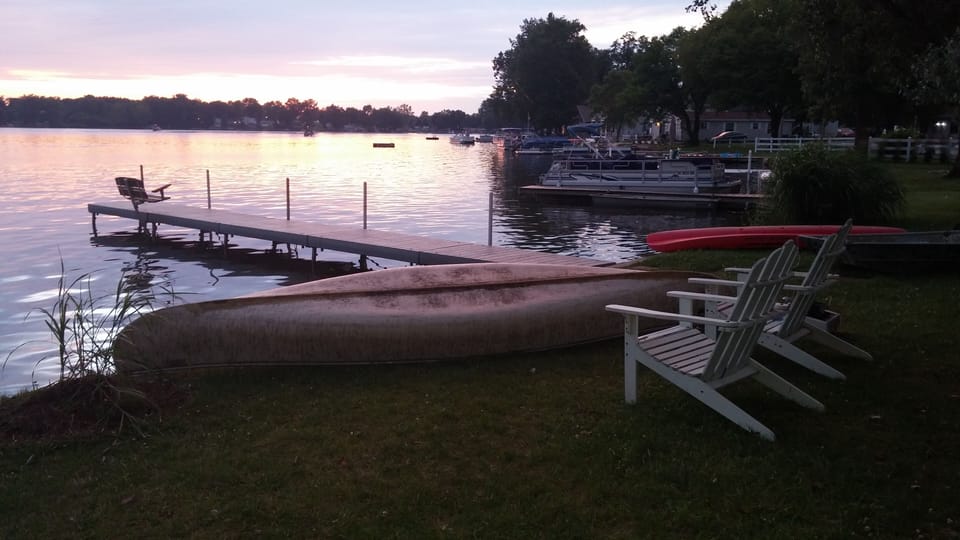 Lakefront directly in front of cottage.