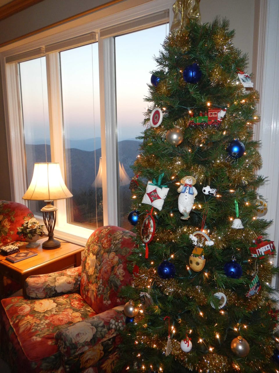 We have a decorated tree for our guests during the holidays.
