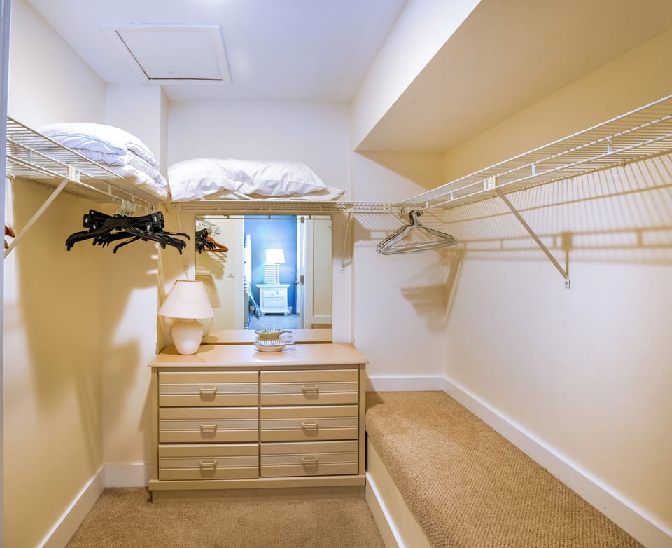 Walk-in closet for master bath.