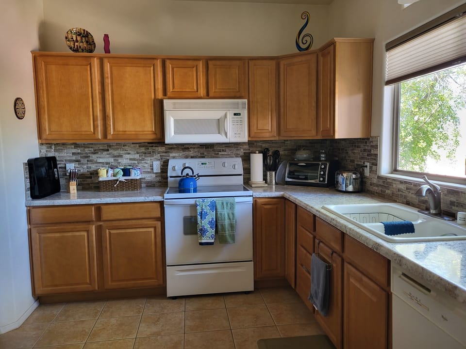 Kitchen just off the main entrance